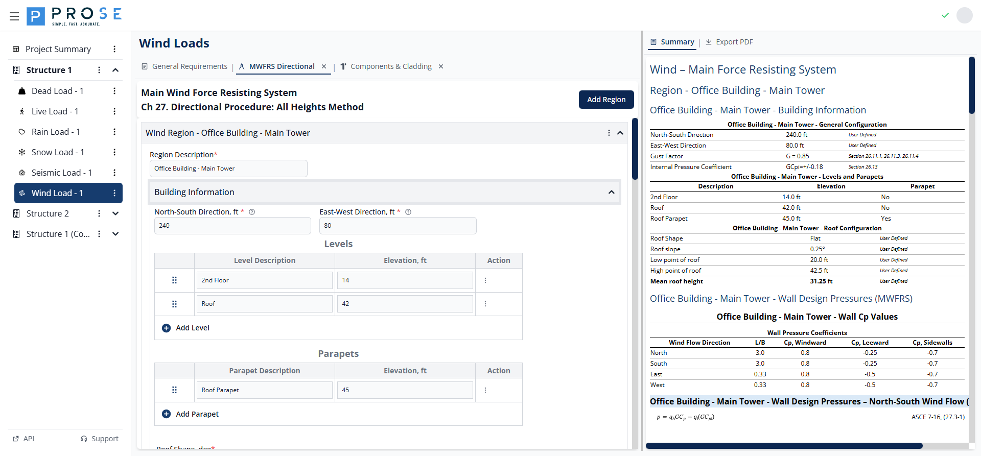 MWFRS Building Information